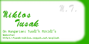 miklos tusak business card